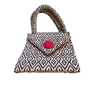 Poesis Tapestry Handbag‎ Top Handle Purse Diamond Pattern Small